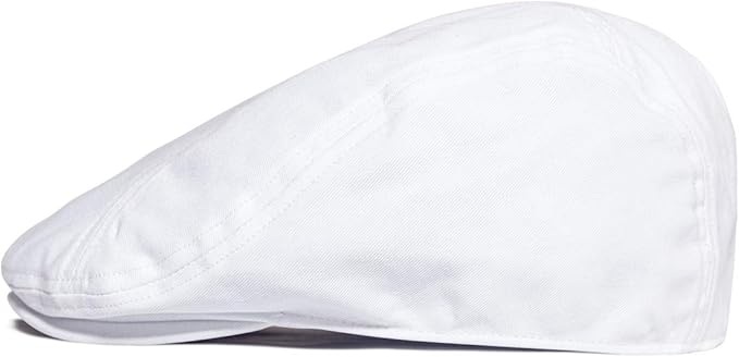 BOTVELA Men Cotton Twill Newsboy Flat Ivy Driving Hat Fitted Cap