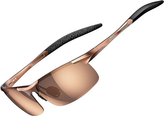ATTCL Men's Fashion Driving Polarized Sunglasses for Men - Al-Mg metal Ultralight Frame