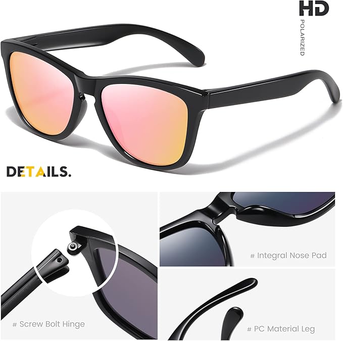 Sunglasses Womens Polarized Sunglasses for Mens Womens Retro Mirror Lens for Driving Fishing UV400 Protection