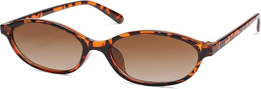 Retro Oval Cat Eye Sunglasses for Women Y2k Trendy Narrow Sunnies Designer Sun Glasses AR82253