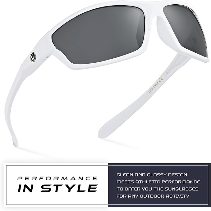 Nitrogen Polarized Wrap Around Sport Sunglasses for Men Women UV400 Driving Fishing Running Sun Glasses