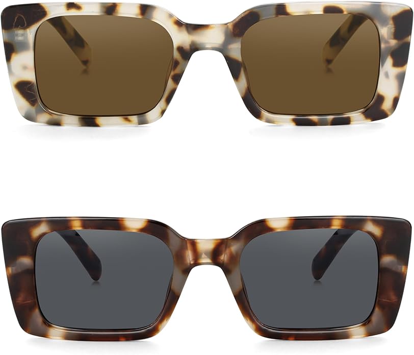 Onrtry Rectangle Sunglasses for Women Men Vintage Fashion Sun Glasses