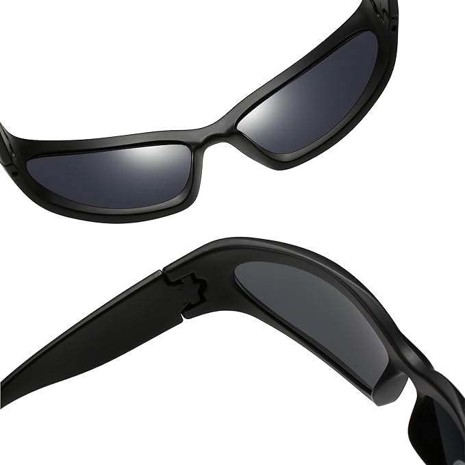 Trendy Wrap Around Sunglasses for Women Men Y2K Futuristic Swift Oval Polarized Tinted Sports Glasses