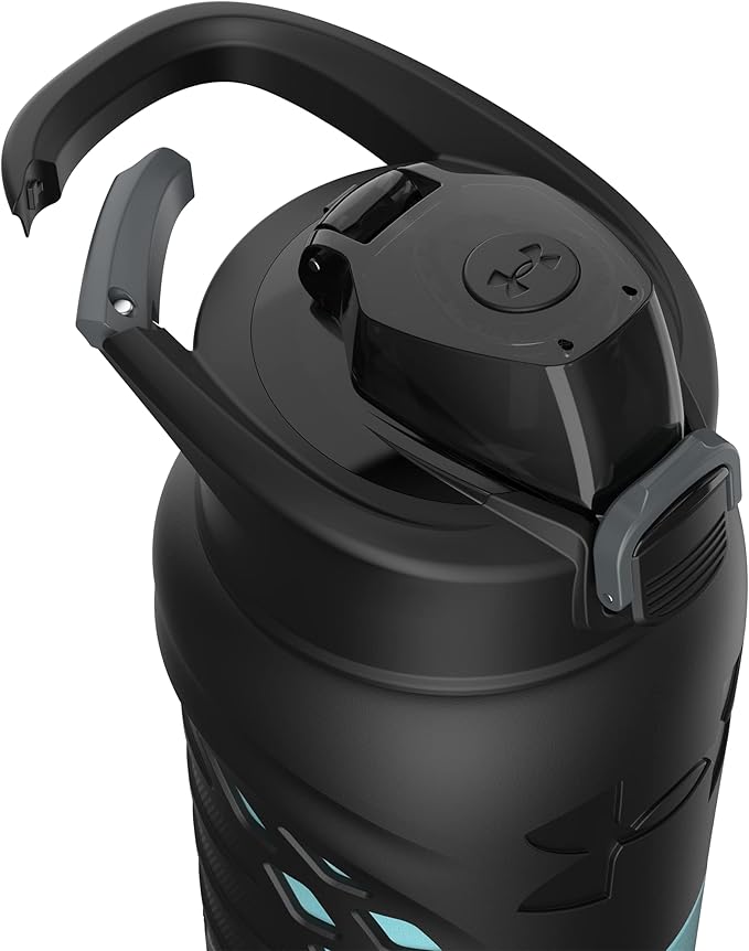 Under Armour 24Oz Stainless Steel Water Bottle, Insulated, Carabiner Easy Carry Hook, Leak Proof, Kids & Adults, All Sports, Gym