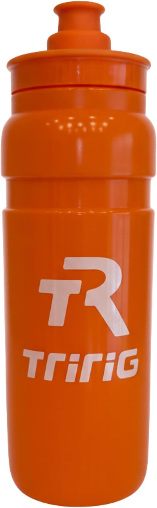 TRIRIG TR Cycling Water Bottles 25 Oz Orange Featuring a Watergate Lid for Easy, Leak Proof Access - Fits Standard Bike Cages for Triathlon Bikes, Gym & Outdoor Lightweight Sports Water Bottle