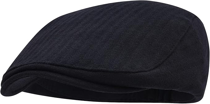 STARANCE Men's Flat Cap Wool Tweed Driving Irish Newsboy Hat