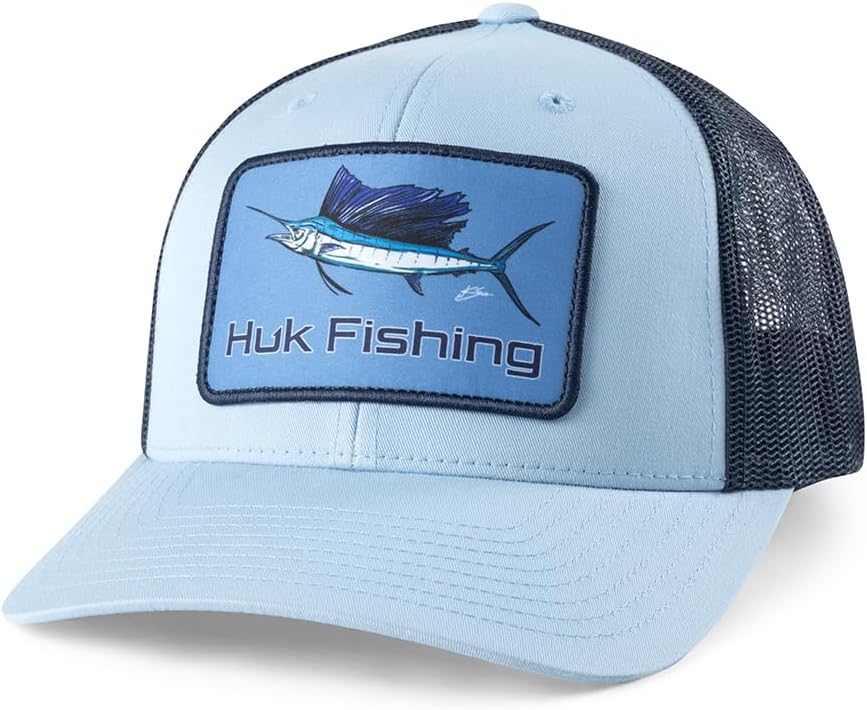 HUK Men's Trucker, Anti-Glare Snapback Fishing Hat