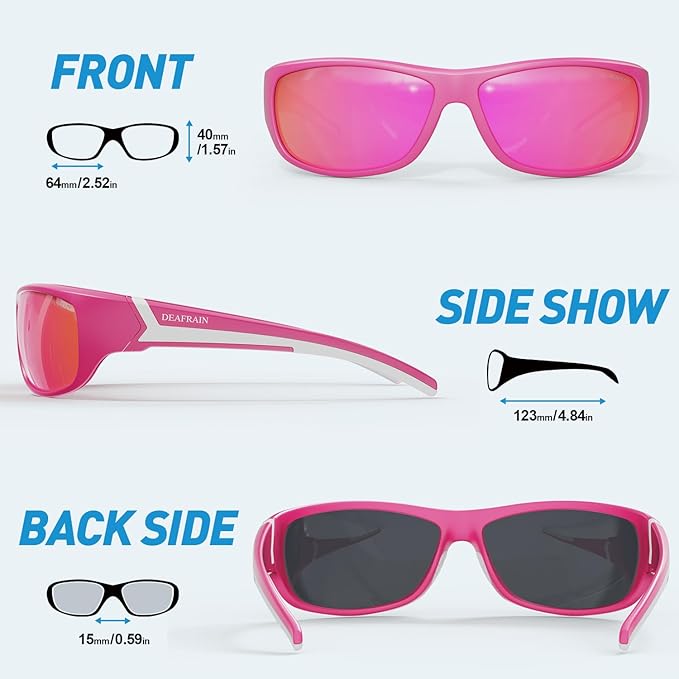 DEAFRAIN Polarized Sports Sunglasses for Men Women Driving Fishing Cycling Running UV Protection