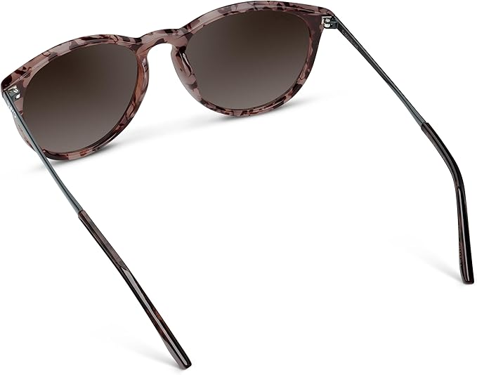 WearMe Pro Women's Round Sunglasses with Polarized UV Protection, Trendy Retro Designer Style