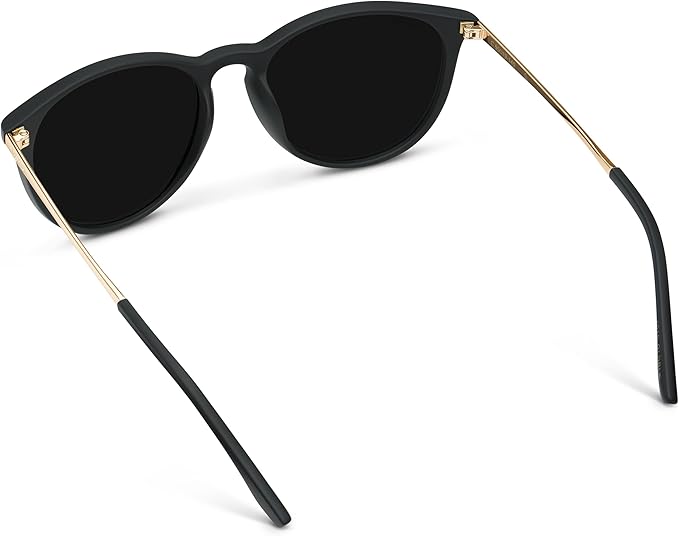 WearMe Pro Women's Round Sunglasses with Polarized UV Protection, Trendy Retro Designer Style