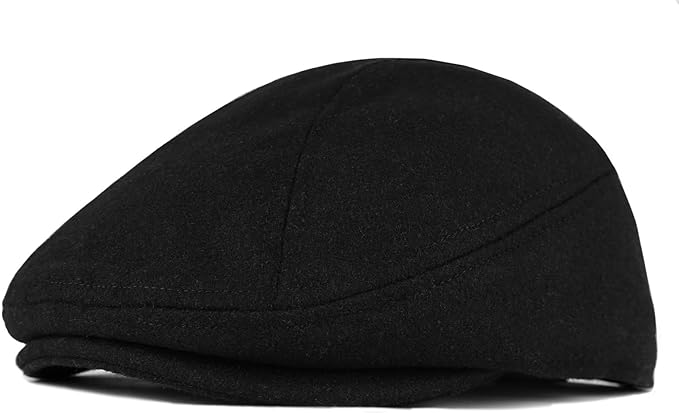 YDO DENSER Men's Newsboy Caps Wool Gatsby Beret Hat Retro Irish Driver Flat Cap Classic Dress Hat Fitted Caps for Golf