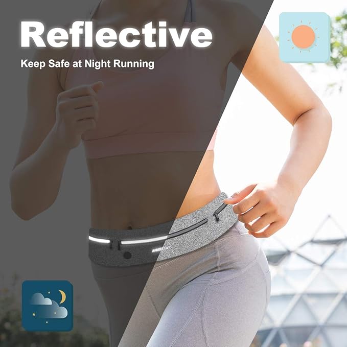 Running Belt for Men/Women - Fanny Pack for iPhone 15/14/13/12 Pro Max Plus Samsung Google Ultra Light Running Waist Pack Phone Holder for Jogging, Walking, Cycling, Workout