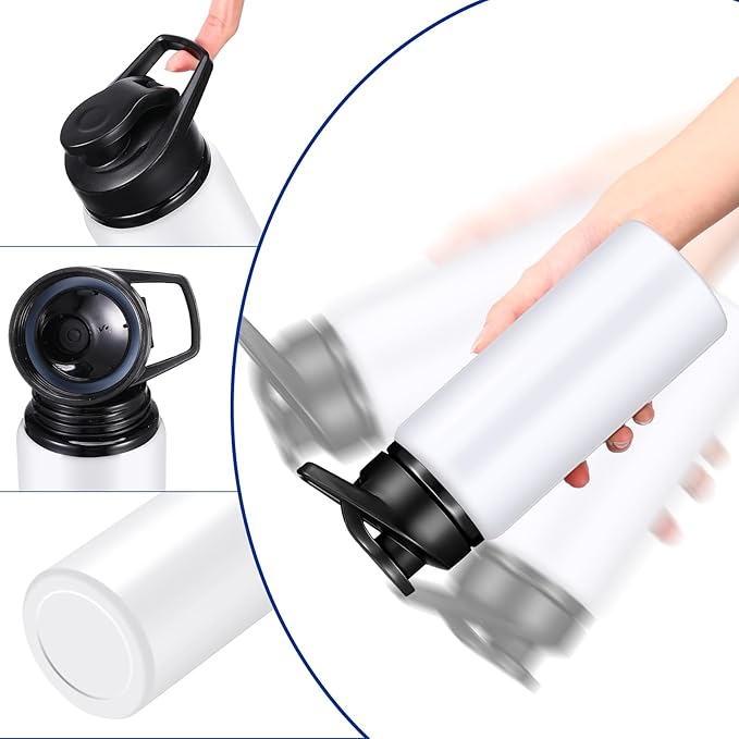 CHENGU Water Bottle Bulk 20 oz Aluminum Reusable Bottles Lightweight Snap Lid Water Cups Easy Carry Leak Proof Travel Tumbler for Gym Sports Camping Hiking Fishing