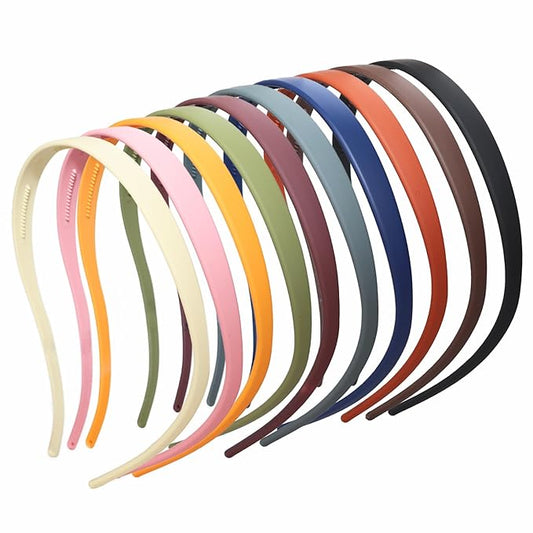 10 Pack Flex No Pressure Headbands for Women - Comfortable Plastic Headbands with Teeth