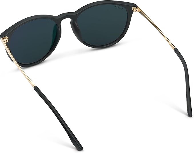 WearMe Pro Women's Round Sunglasses with Polarized UV Protection, Trendy Retro Designer Style