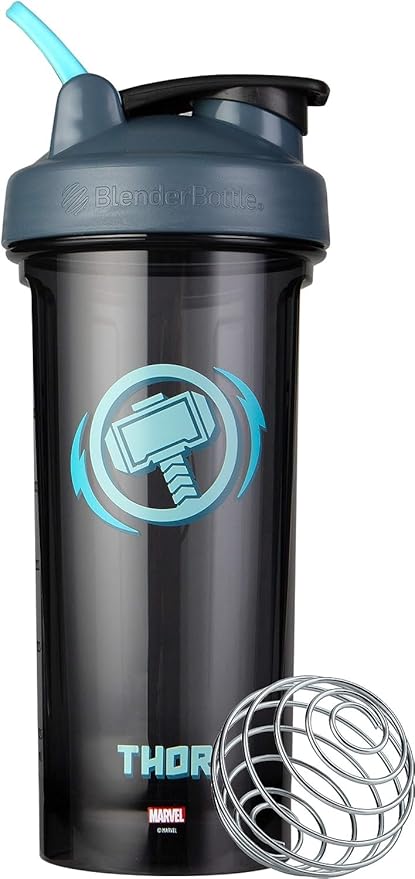 BlenderBottle Marvel Shaker Bottle Pro Series Perfect for Protein Shakes and Pre Workout, 28-Ounce, Thor Hammer