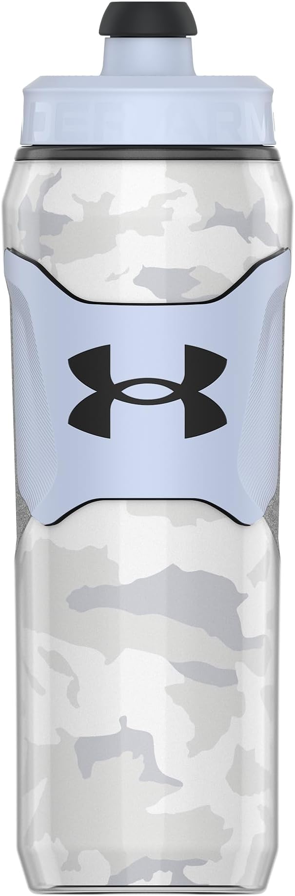 Under Armour 28oz Playmaker Squeeze Insulated 2 - Sports Water Jug, Leak Resistant for Baseball, Football & More, White Woodland
