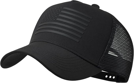 IIN American Flag Mesh Baseball Cap, Patriotic Trucker Hat for Men Women, Quick-Dry Breathable Design, Adjustable Snapback