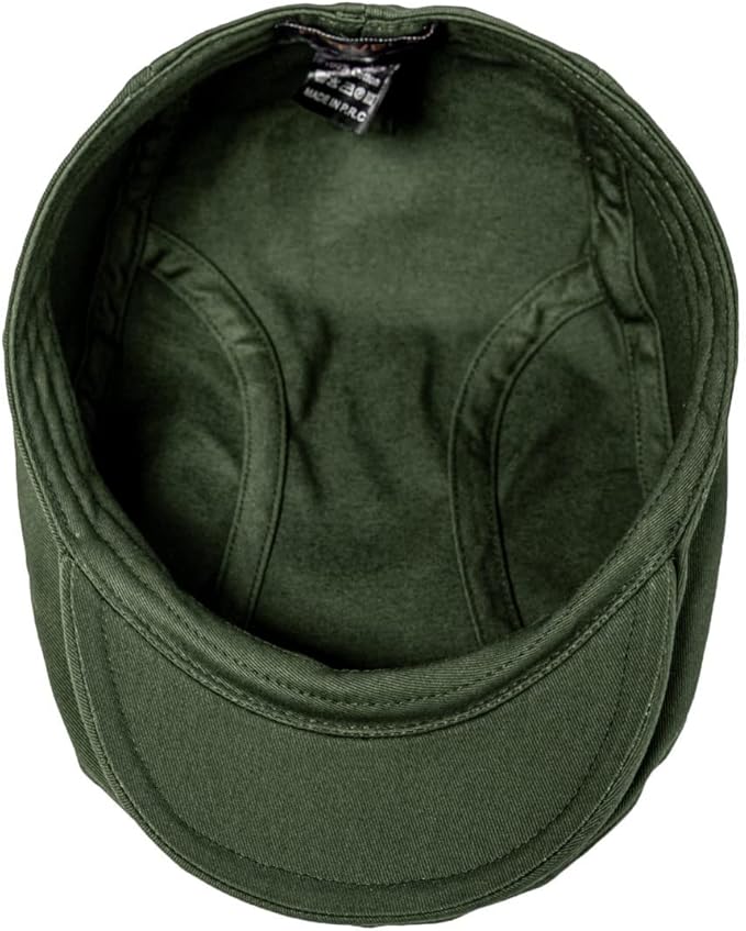 BOTVELA Men Cotton Twill Newsboy Flat Ivy Driving Hat Fitted Cap