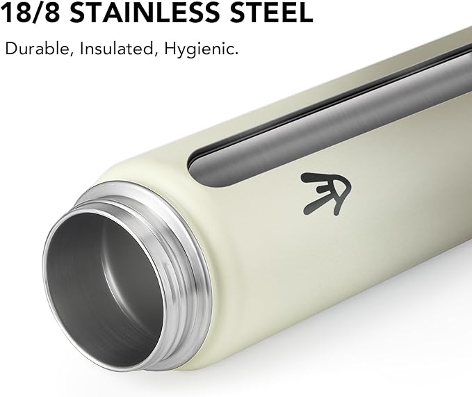 Enerbone 32 oz Insulated Water Bottle, Stainless Steel Bottle with Carrying Strap, Double-Wall Vacuum Insulation Design, Leakproof Sports Bottle with Straw, Keep Drinks Cold or Hot for Hours