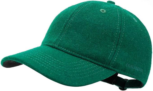 GADIEMKENSD Unstructured Wool Baseball Caps Winter Warm Hat Adjustable