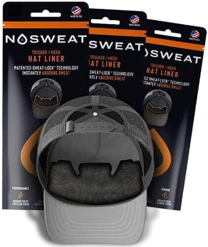 Trucker Hat Sweat Liner & Mesh Hat Sweat Guard Bands | Prevents Odor & Stains | Made in The USA - 3 | 6 | 12 | 25 Pack