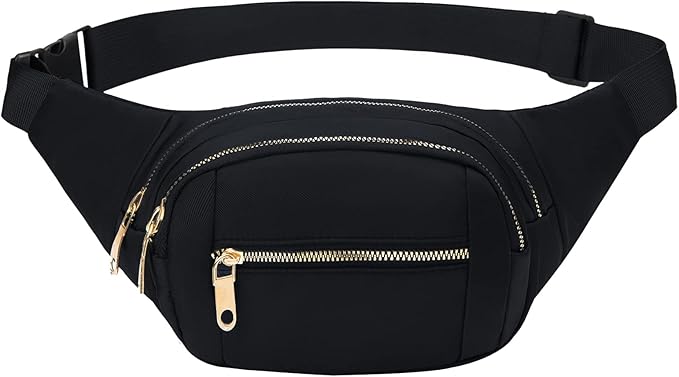 DAITET Crossbody Fanny Pack for Men&Women,Large Waist Bag & Hip Bum Bag with Adjustable Strap for Outdoors Workout Traveling Casual Running Hiking Cycling