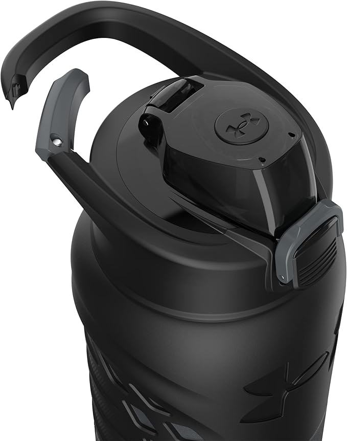 Under Armour 24Oz Stainless Steel Water Bottle, Insulated, Carabiner Easy Carry Hook, Leak Proof, Kids & Adults, All Sports, Gym