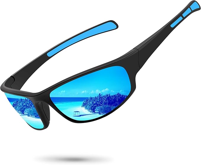 Sports Polarized Sunglasses for Men Women Wrap Around Sun Glasses Fishing Cycling Driving Running UV Protection