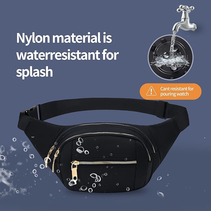 DAITET Crossbody Fanny Pack for Men&Women,Large Waist Bag & Hip Bum Bag with Adjustable Strap for Outdoors Workout Traveling Casual Running Hiking Cycling