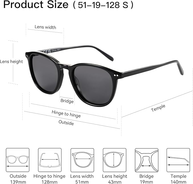 ZENOTTIC Round Polarized Sunglasses Women: UV400 Protection Classic Retro Circle Shades for Driving Fishing Golf Fashion