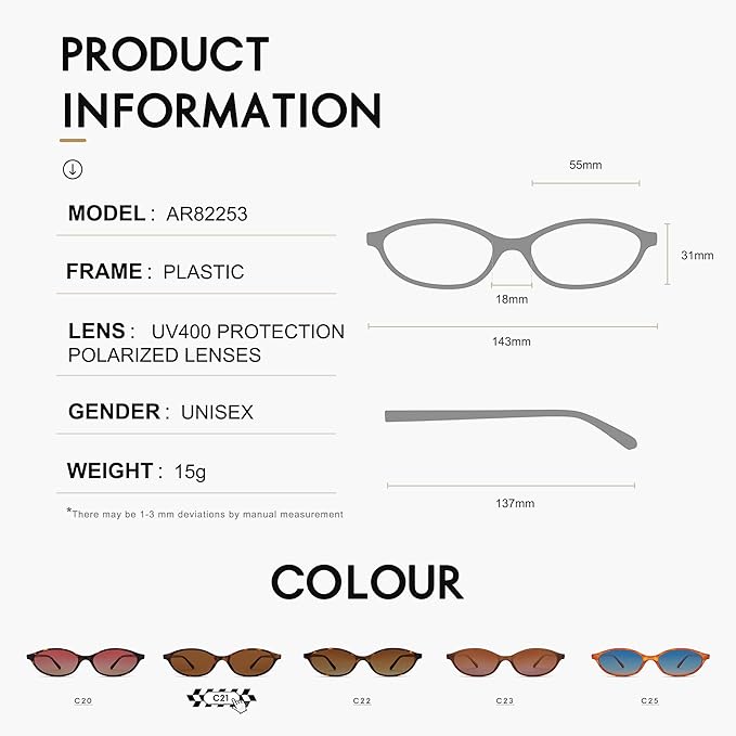 Retro Oval Cat Eye Sunglasses for Women Y2k Trendy Narrow Sunnies Designer Sun Glasses AR82253