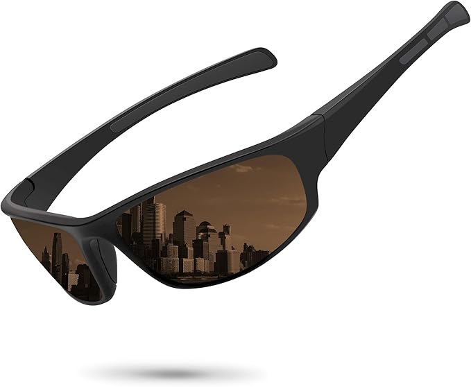 Sports Polarized Sunglasses for Men Women Wrap Around Sun Glasses Fishing Cycling Driving Running UV Protection