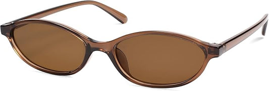 Retro Oval Cat Eye Sunglasses for Women Y2k Trendy Narrow Sunnies Designer Sun Glasses AR82253