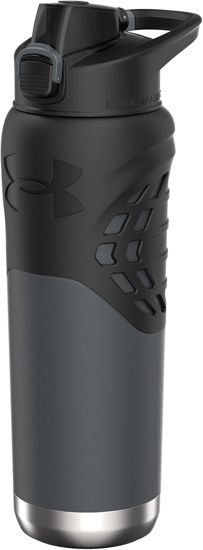 Under Armour 24Oz Stainless Steel Water Bottle, Insulated, Carabiner Easy Carry Hook, Leak Proof, Kids & Adults, All Sports, Gym