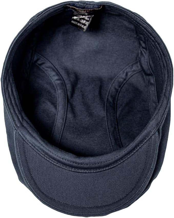 BOTVELA Men Cotton Twill Newsboy Flat Ivy Driving Hat Fitted Cap