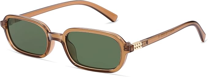 Retro Rectangular Sunglasses for Women Vintage Fashion Trendy Funny Small 90s Square Sunnies 2025 AP3698