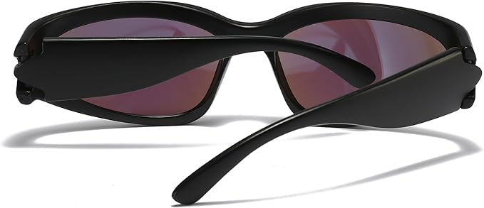 Trendy Wrap Around Sunglasses for Women Men Y2K Futuristic Swift Oval Polarized Tinted Sports Glasses