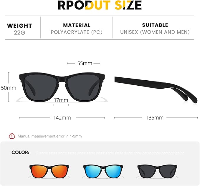 Sunglasses Womens Polarized Sunglasses for Mens Womens Retro Mirror Lens for Driving Fishing UV400 Protection