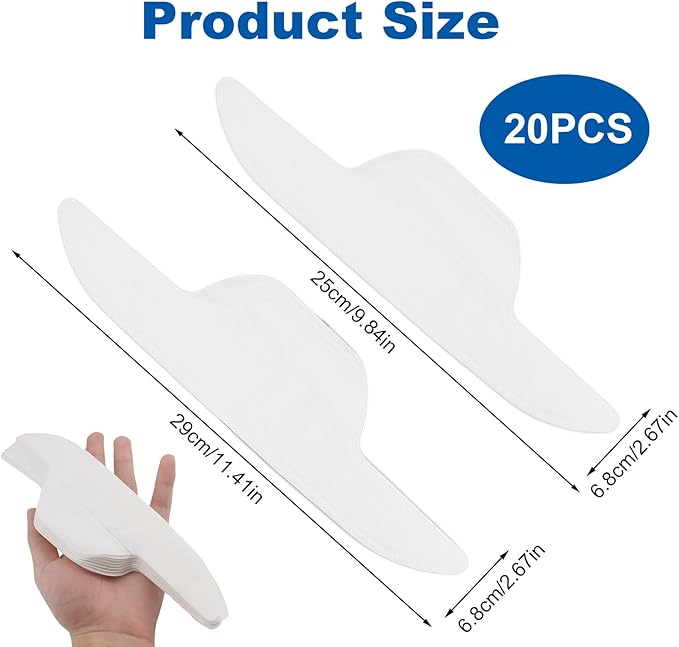 20 Pcs Hat Sweat Liner Disposable Absorbent Liners for Men and Women Caps, Soft Breathabl Protection Strips, Sweat Band for Hats and Baseball Cap Liners, Keep Your Hats Fresh and Comfortable