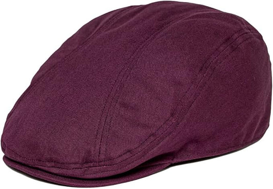 BOTVELA Men Cotton Twill Newsboy Flat Ivy Driving Hat Fitted Cap