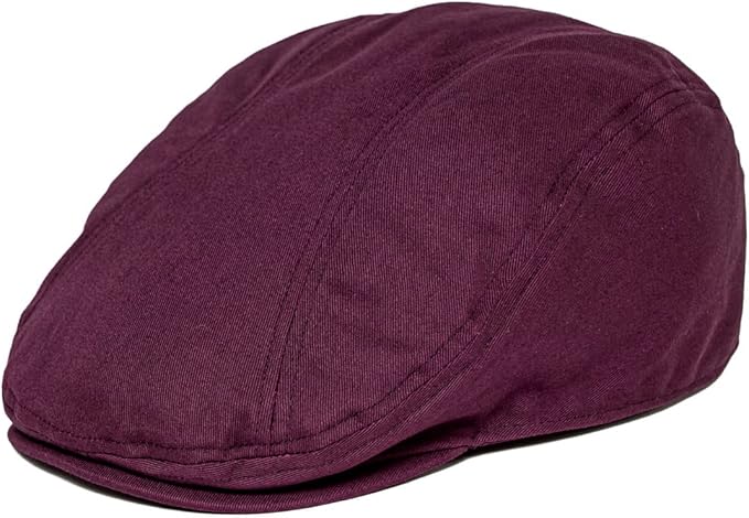 BOTVELA Men Cotton Twill Newsboy Flat Ivy Driving Hat Fitted Cap