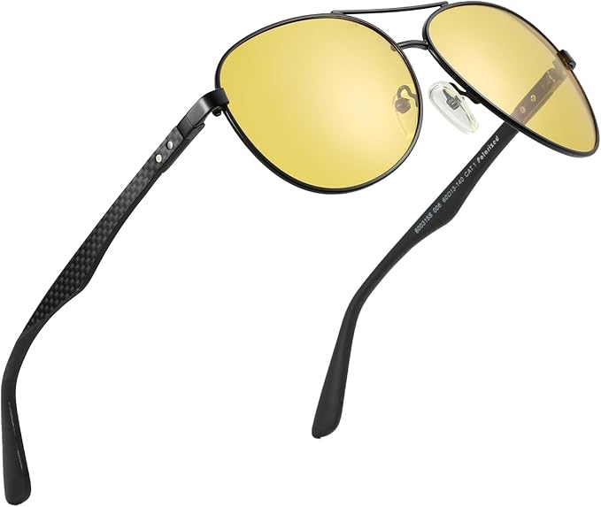 ZENOTTIC Polarized Aviator Sunglasses for Men Carbon Fiber Temple Pilot Sun Glasses with Mirrored Lens UV Protection