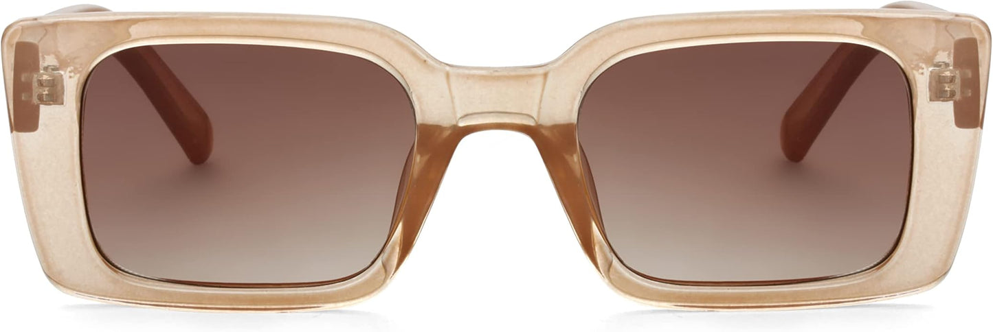 Onrtry Rectangle Sunglasses for Women Men Vintage Fashion Sun Glasses