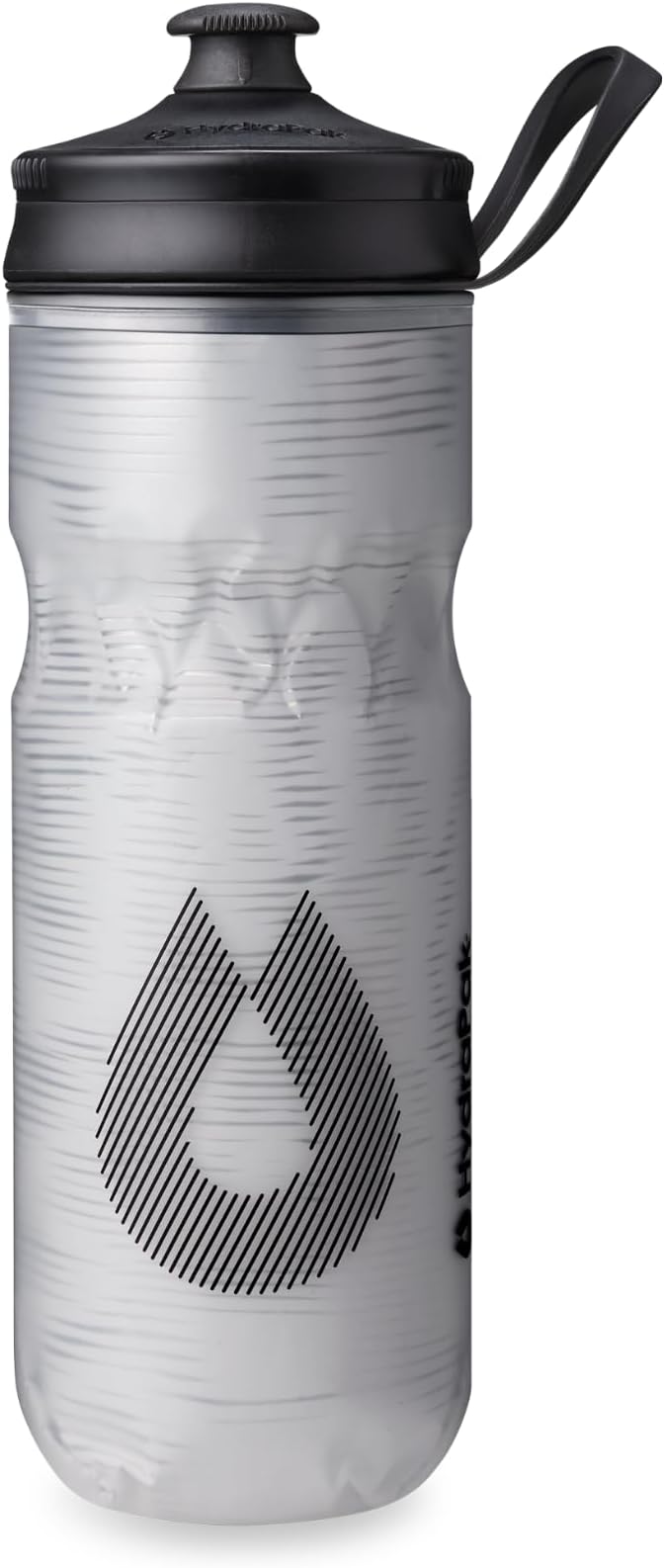 HydraPak | Polar Bottle - Polar Sport Insulated Water Bottle - BPA-Free, Sport & Bike Squeeze Bottle with Handle (Pulse White, 600ml / 20oz)