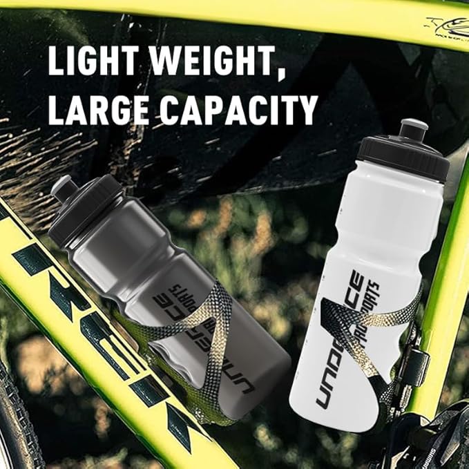 UICE Water Bottle with Straw,25.3oz 2 Pack,Easy Squeeze Bottles Built in Finger Grip,Sport Water Bottles for Hockey,Baseball,Softball,Football,Fitness,Pink