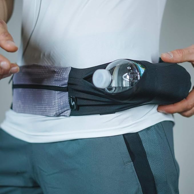 3 Pocket Adjustable Running Belt Waist Pack, Fanny Pack For Working Out With Sweat Resistant Backing, Holds All iPhone Models