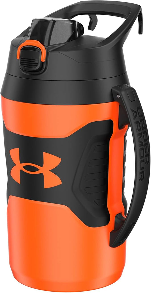 Under Armour Half Gallon Water Bottle Insulated, 64oz Insulated Water Bottle with Handle, Sports Water Jug, Fence Hook, Leak Resistant, for Baseball, Football & More
