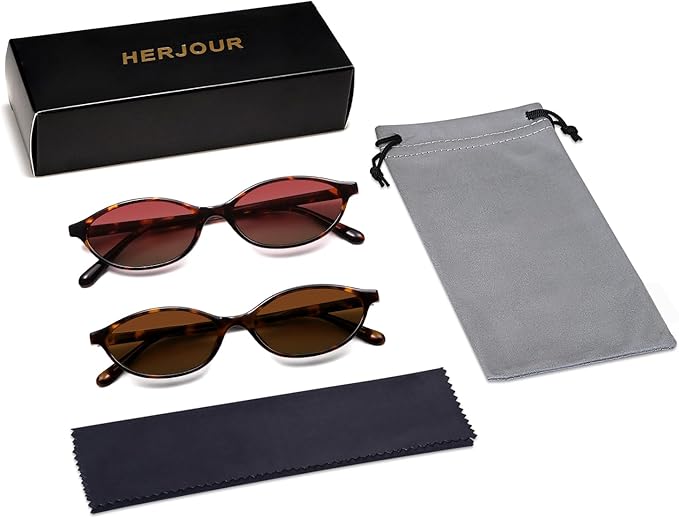 Retro Oval Cat Eye Sunglasses for Women Y2k Trendy Narrow Sunnies Designer Sun Glasses AR82253