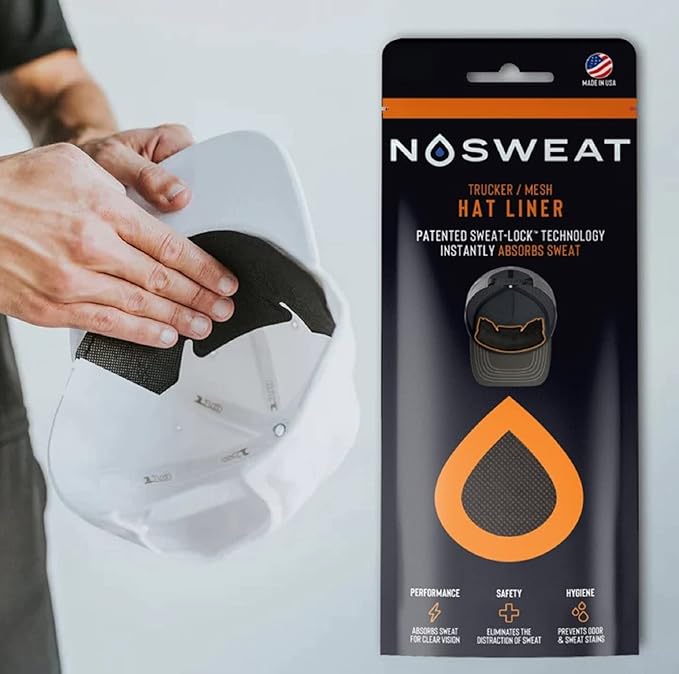 Trucker Hat Sweat Liner & Mesh Hat Sweat Guard Bands | Prevents Odor & Stains | Made in The USA - 3 | 6 | 12 | 25 Pack